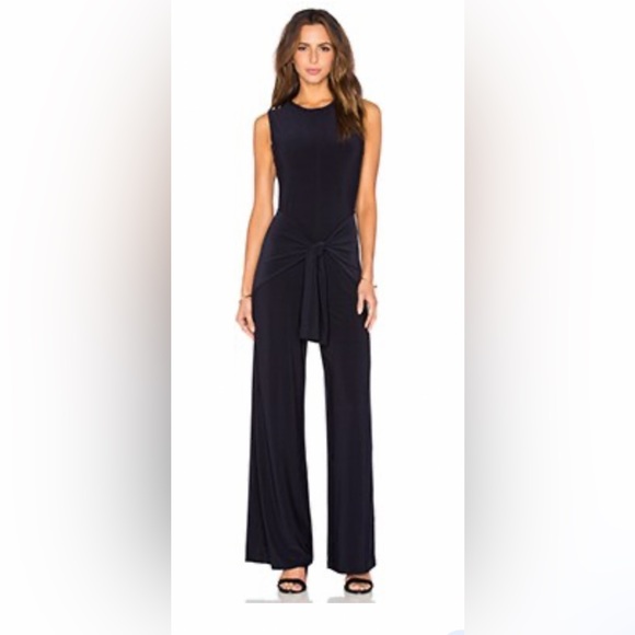 NORMA KAMALI  KAMALIKULTURE
Sleeveless Tie Front Jumpsuit - Picture 7 of 10